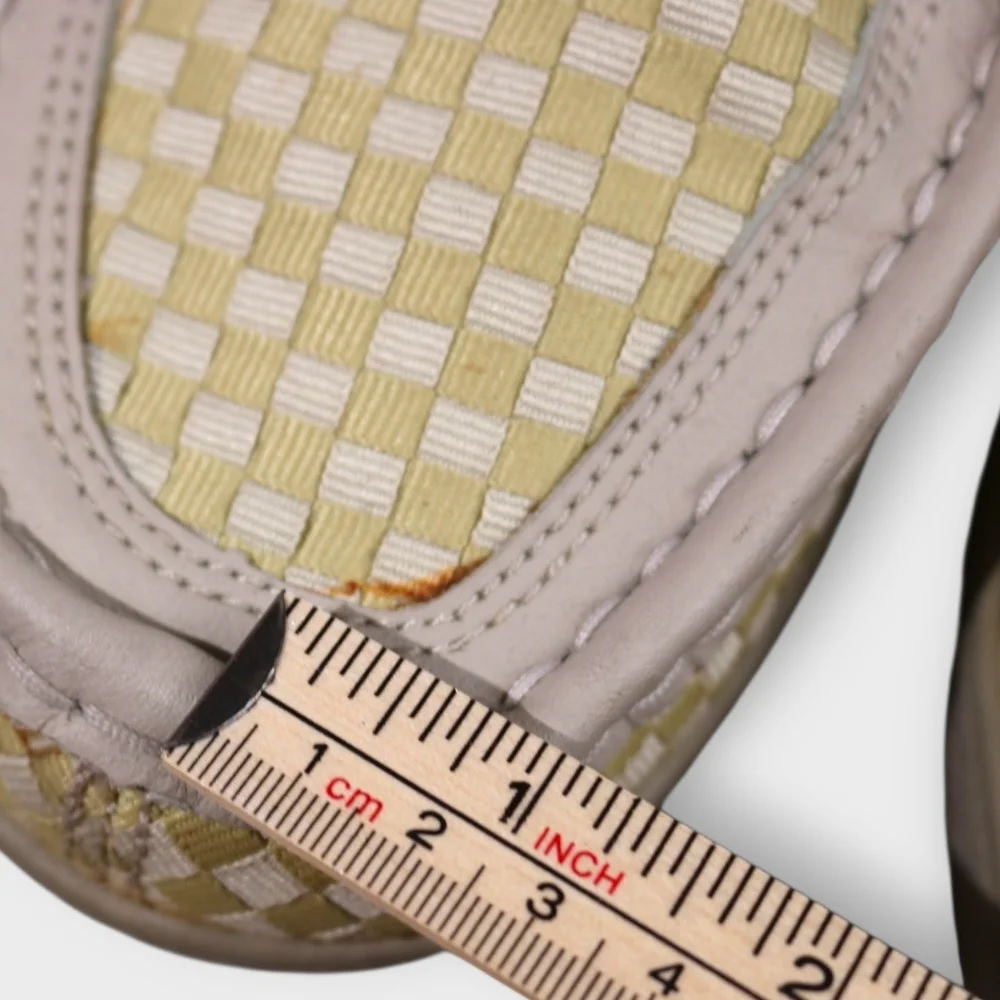 RARE IPATH Shoes Mens 13 YELLOW Skate Woven Upper Rubber Chukka Checkered Catkin